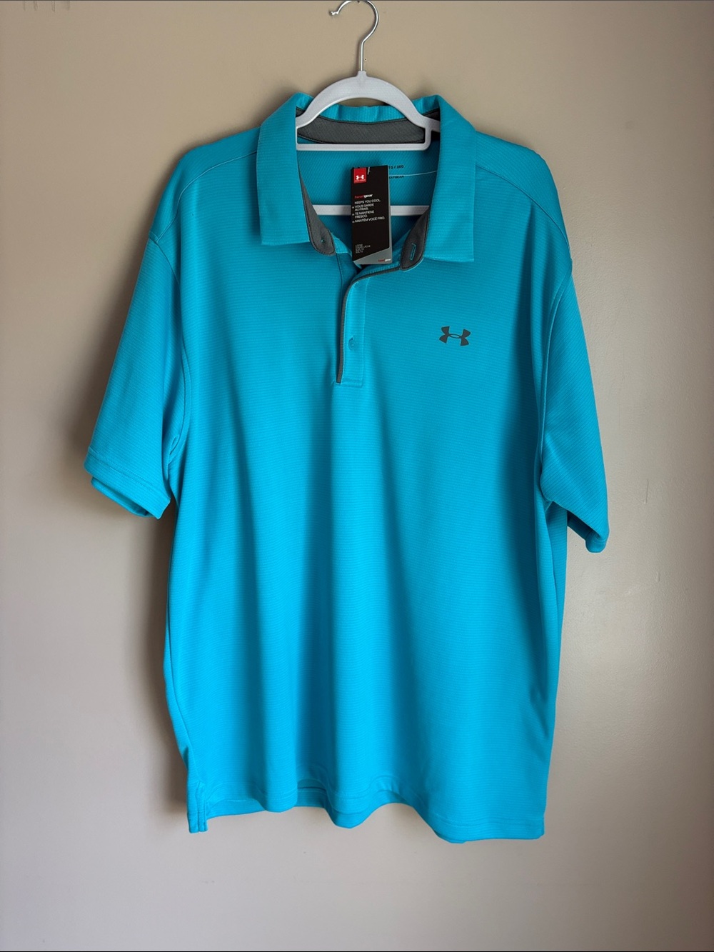 Under Armour Men's Aqua Blue Performance Polo